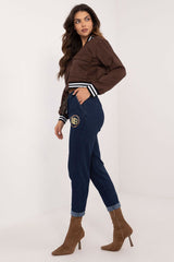 High waist smooth patter jeans