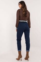 High waist smooth patter jeans