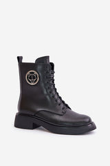 Elegant natural leather black boot