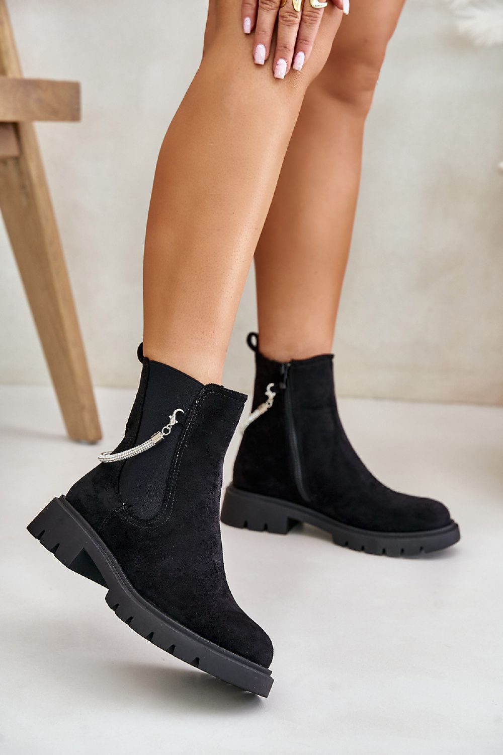 Women's eco-suede Jodhpur boots