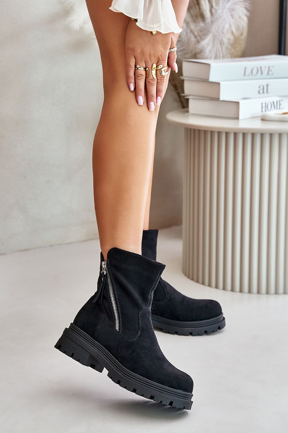 Women's ecological suede leather boots