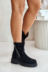 Women's ecological suede leather boots