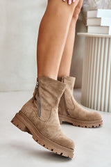 Women's ecological suede leather boots