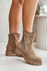 Women's ecological suede leather boots