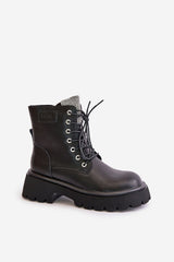 Women's leather bagger boots