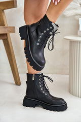 Women's leather bagger boots