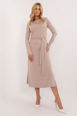 Elegant long sleeves classic cut daydress