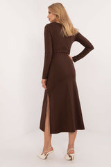 Elegant long sleeves classic cut daydress