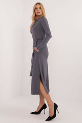 Elegant long sleeves classic cut daydress