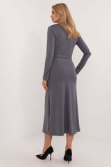 Elegant long sleeves classic cut daydress