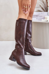 Jezzi block-type heel boots