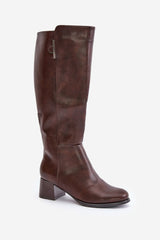 Jezzi block-type heel boots