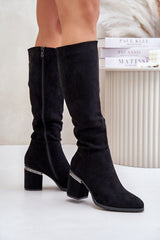 Elegant black pointed toes boots