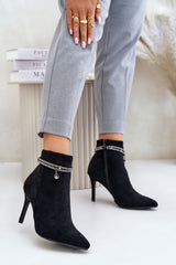 Elegant pointed toes heel boots