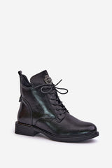 Stylish black Eco leather boots