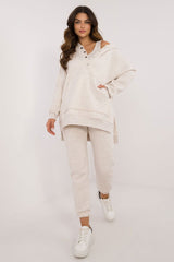 Warmed mélange pattern casual style set