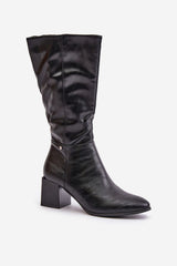 Stylish formal style eco leather boots