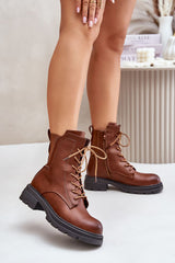 Rounded toe worker boots