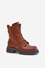 Rounded toe worker boots