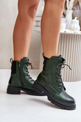 Rounded toe worker boots