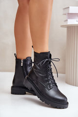 Classic women's leather black boots