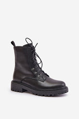 Classic women's leather black boots