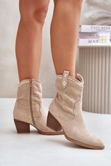 Cowboy-style women's ankle boots