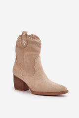 Cowboy-style women's ankle boots