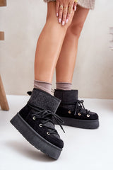 Stylish platform snow boots