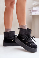 Stylish platform snow boots