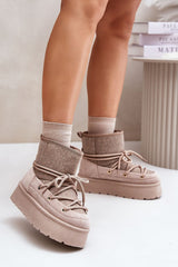 Stylish platform snow boots