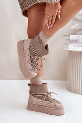 Stylish platform snow boots