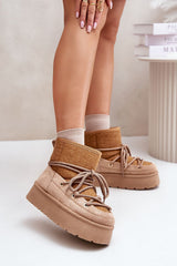 Stylish platform snow boots