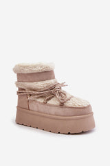 Women's snow boots with a platform