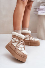 Women's snow boots with a platform