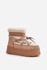 Women's snow boots with a platform