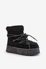 Women's snow boots with a platform