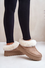 Snow boots made of eco suede