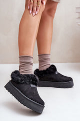 Snow boots made of eco suede