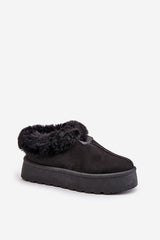 Snow boots made of eco suede