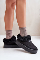 Snow boots made of eco suede