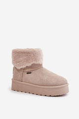 Fashionable eco suede snow boots