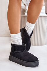 Women's faux suede snow boots