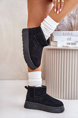 Women's faux suede snow boots