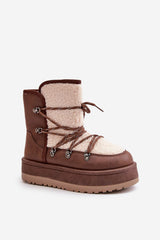 Women's insulate brown snow boots