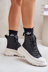 Black natural leather sneakers