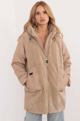 Women's casual jacket with fashionable corduroy