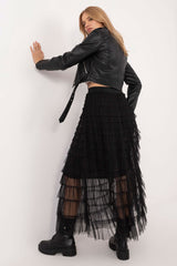 Elegant tulle skirt with ruffles