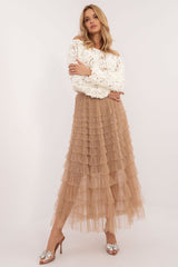 Elegant tulle skirt with ruffles