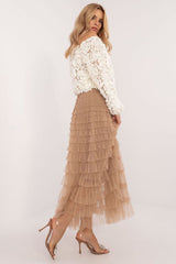 Elegant tulle skirt with ruffles